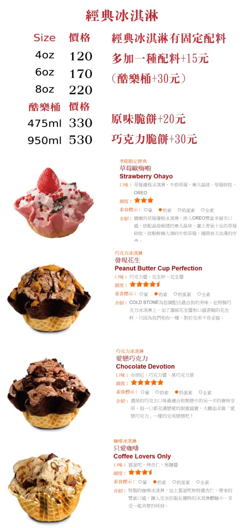 【台北車站京站美食冰淇淋推薦】Cold Stone酷聖石冰淇淋菜單價位大公開！大膽創作專屬自己的冰淇淋！台北車站京站捷運美食小吃旅遊景點推薦！