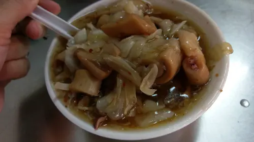 「新北板橋吃喝」板橋必吃!C/P值已爆之黃石市場高記生炒魷魚