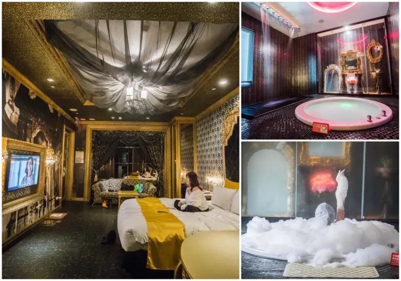 [台北中山]大直美麗華飯店推薦，讓浪漫約會氛圍延續，最奇幻浪漫的旅館，莎多堡奇幻旅館 - 大手牽小手。玩樂趣