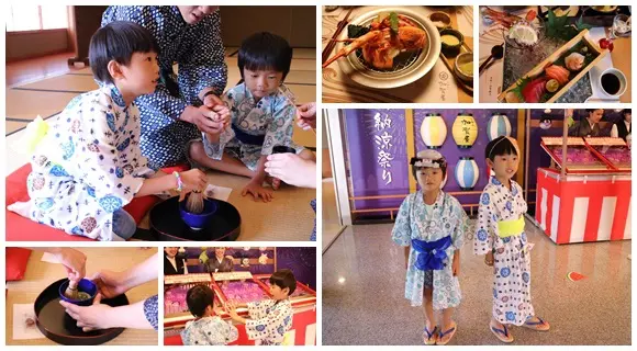 Fun夏夜。藝童玩❤穿浴衣體驗正統日本茶道打茶課程||2017日勝生加賀屋國際溫泉飯店夏日慶典❤親子藝童玩 !