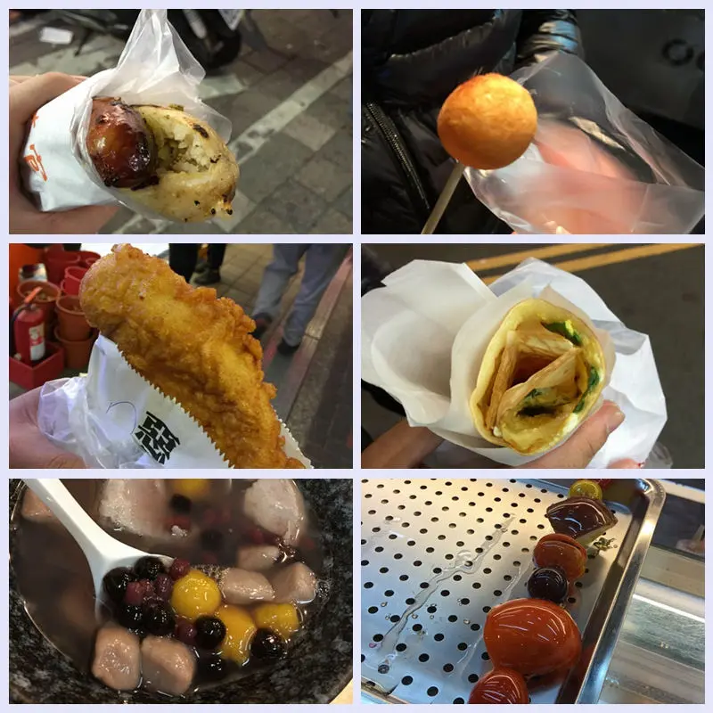 夜市●台中逢甲夜市(大腸包小腸、地瓜球、惡魔雞排、骰子牛、明倫蛋餅、芋圓冰、糖葫蘆)