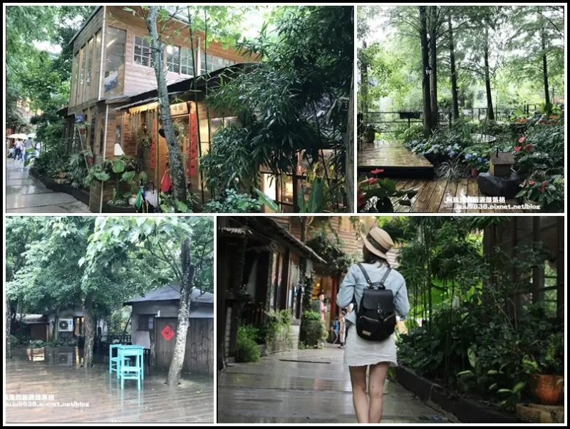 苗栗。卓也小屋|藍染DIY工坊|雨中漫步牛角村花園