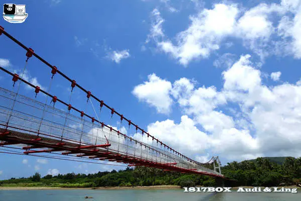 【屏東。滿州】茶山吊橋。滿州港口吊橋。港口溪出海口景觀
