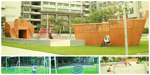 『台北特色公園』巨型海盜船駛進碧湖公園囉~大沙坑x攀爬塔x籃網盪鞦韆x碧湖公園化身兒童遊戲場!