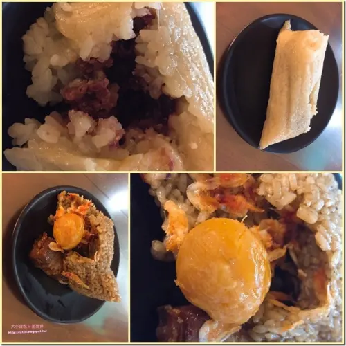 劉家肉粽-新北石門-來吃料多多肉粽，十幾種口味，富基店有內用座位，附菜單
