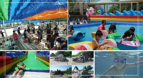 台南旅遊 夏日戲水 馬沙溝濱海遊憩區 烤肉 玩水 沙雕~大人小孩high翻天!!