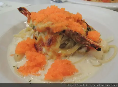 台中．口口滿足與幸福的明太子焗蝦義大利麵@阿喜義大利麵