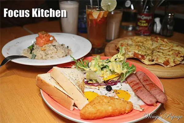 永康街早午餐推薦／肯恩廚房Focus Kitchen／大份量美味Brunch／墨魚義大利麵／薄皮披薩／東門站美食。