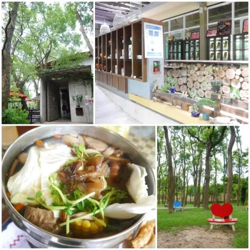 【苗栗美食】上田咖啡莊園。森林中瀰漫咖啡香氣。孩子們在樟木林中盡情嬉戲奔跑。苗栗通霄景觀餐廳