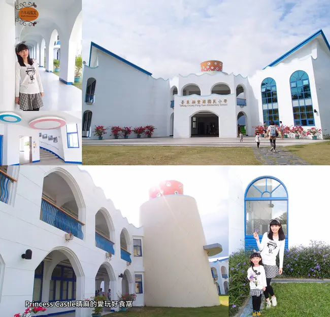 台東市區│異國風景點_浪漫指數破表【豐源國小】*藍白相間x希臘地中海式建築，台東最美麗的國小(婚紗外拍好地點)