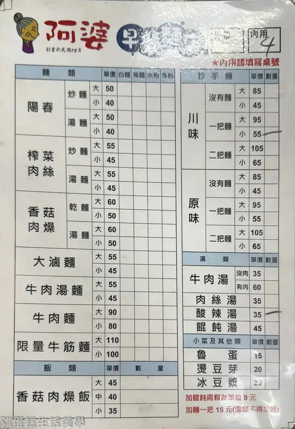 【新竹食記】阿婆早餐麵店