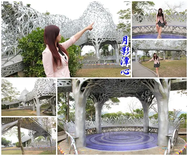 【嘉義景點】蘭潭風景區月影潭心-被荊棘包覆的奇妙感，銀白色的交織錯綜複雜設計，感覺好迷幻，夜間娛樂的約會精選地，充滿燦爛的幸福感        
      