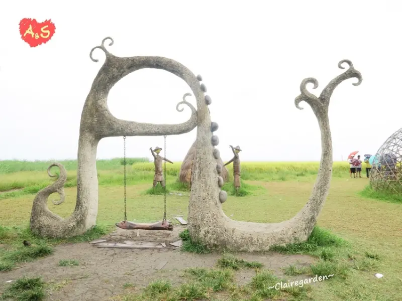 [2019花蓮奇幻之旅]新社梯田~金黃梯田搭配地景藝術好好拍