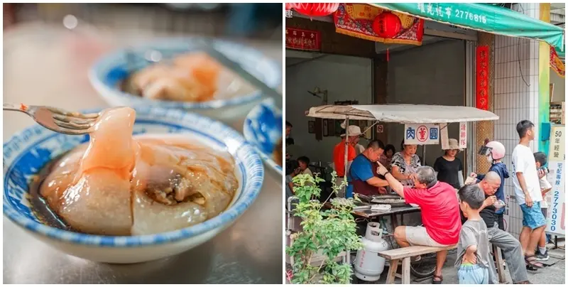 三兄弟董家肉圓 ▏水里必吃人氣小吃 道地的肉圓還有兩吃的吃法。吃完肉圓再加進熱湯 董家肉圓就要這麼吃。水里必吃小吃