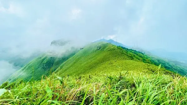 陽明山隱藏版抹茶山│台北挑戰級步道│小觀音山西峰稜線步道│全台最大的火山口│雲霧縹緲人間仙境│必須穿過比人還高的箭竹林