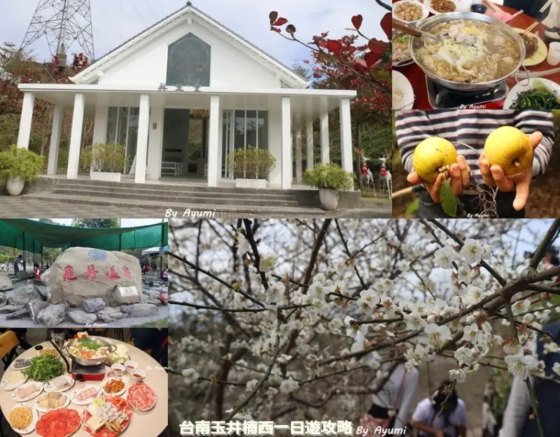 [台南玉井楠西一日遊推薦]梅嶺賞梅採果趣－文川梅子雞風味餐－玉井白色教堂－龜丹溫泉泡腳去－台南在地好味道小豪洲沙茶爐