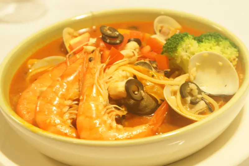 熱呼呼湯的義大利麵~