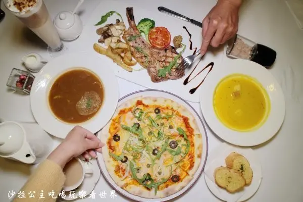 永和美食『SPEZiA斯佩齊亞創意小廚』義式餐廳/舒芙蕾/戰斧豬排/披薩/義大利麵/甜點讓人驚艷