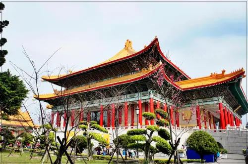 微旅行  搭捷運賞櫻花  [中正紀念堂] 粉嫩嫩櫻花盛開囉