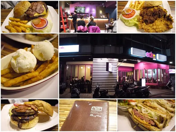 台中美食 艾可先生漢堡(勤美店) 冰淇淋薯條&牛肉堡        
      