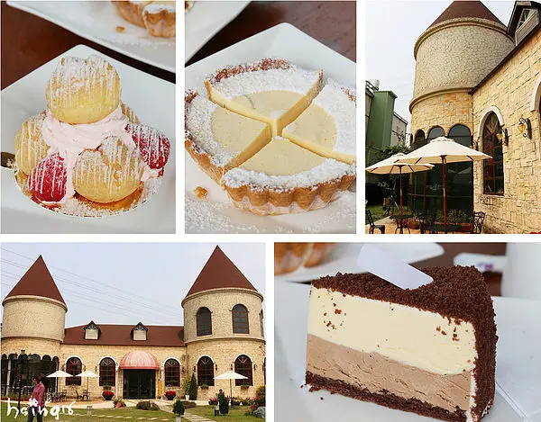 【食記】台中*大雅。富林園洋菓子Petit Foret*歐風城堡裡喝下午茶 平價甜點咖啡店 台中景點餐廳推薦 富林洋果子 法式甜點 檸檬塔 雙層起司蛋糕