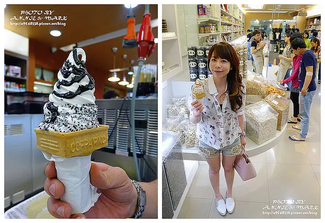 ◎吃吃喝喝~【張豐盛商行】除了全家和小７，這款加料版霜淇淋～竟然還會淋上花生醬&芝麻醬！