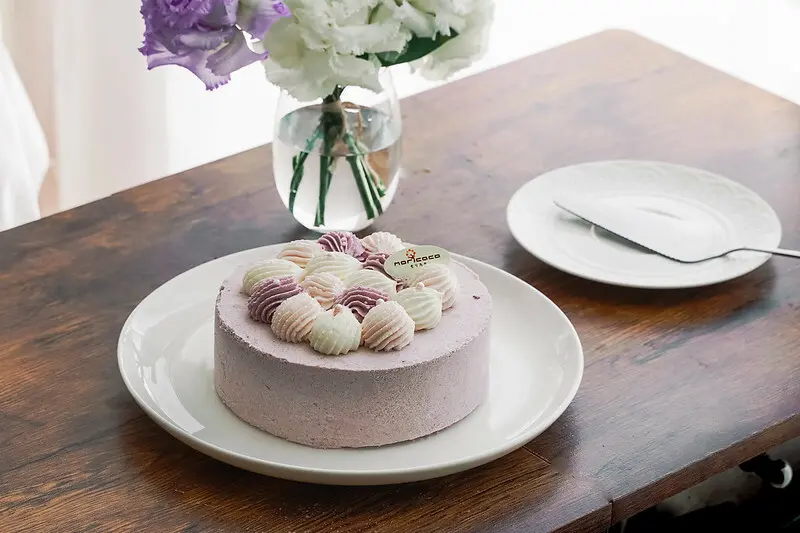 moricaca 森果香｜台中母親節蛋糕推薦，內外兼具的芋花恋，完整享受芋頭的美好滋味，4/30 前享預購優惠（冷凍宅配）