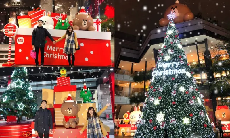 【台北信義新天地。歡樂耶誕】信義街頭下雪了！全台獨家17米高Line Friends聯名耶誕樹，300米星光大道浪漫過聖誕 - Fun閃情旅