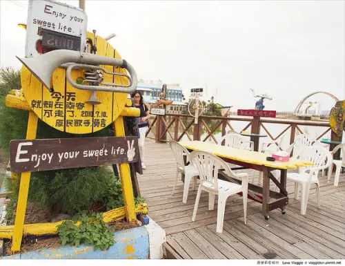 【新竹 Hsinchu】南寮漁港海屋CAFE 在漁港邊享用露天窯烤PIZZA和坦都烤雞        
      