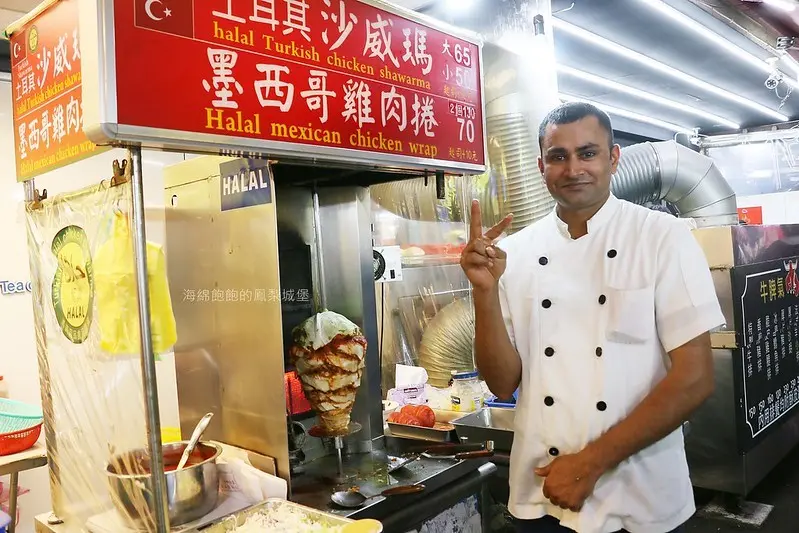 南機場夜市美食『南機場土耳其沙威瑪』超人氣異國美食，銅板小吃，墨西哥雞肉捲，菜單價位(捷運小南門站)