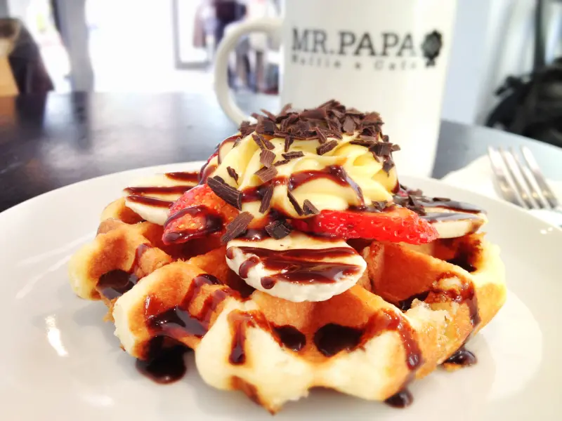 街角的幸福~MR.PAPA WAFFLE&CAFE比利時列日鬆餅