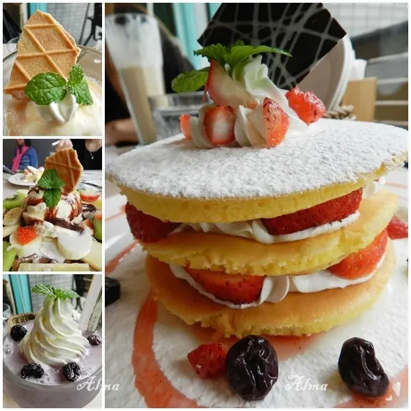 【桃園-Holiday Cafe】姊妹淘下午茶聚餐‧草莓鮮奶油煎餅塔 (火大的消費經驗)