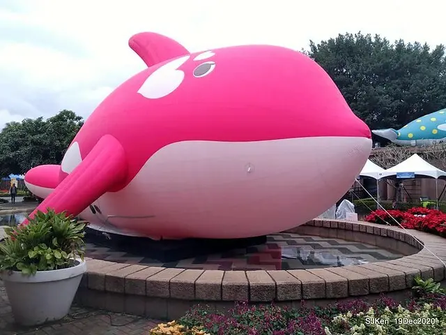 (北捷公館站旅遊景點)「台北自來水園區」--- 萌翻了的「台南安平虎鯨Orca家族」進駐園區，2021年3月底前與你相見歡。