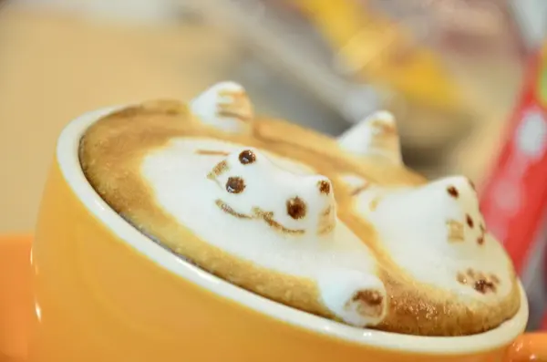 什麼!!!!拿鐵咖啡上面有兩隻貓在游泳!!超治癒系立體拉花(有店貓) -- 貓旅行咖啡輕食館