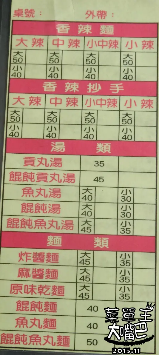 【羅東小吃推薦】南陽香辣麵價位，菜單大公開！辣到上癮！舉世無雙~香辣麵！！宜蘭羅東美食小吃旅遊景點推薦！