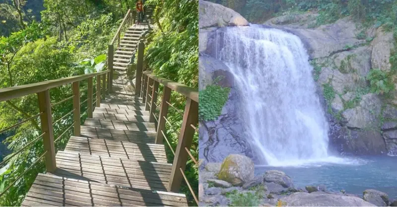 新北秘境｜平緩一公里直達雙層瀑布仙境，帶嬰兒推車都可以欣賞的美景～試營運優惠半價至12/15，一起野餐去。