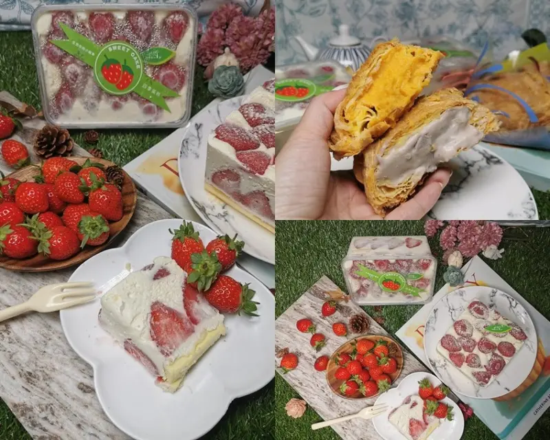 (宅配美食/團購美食)呼叫甜點控!米詩堤四季草莓蛋糕,爆漿系黃金泡芙與芋頭泡芙,CP值破錶!