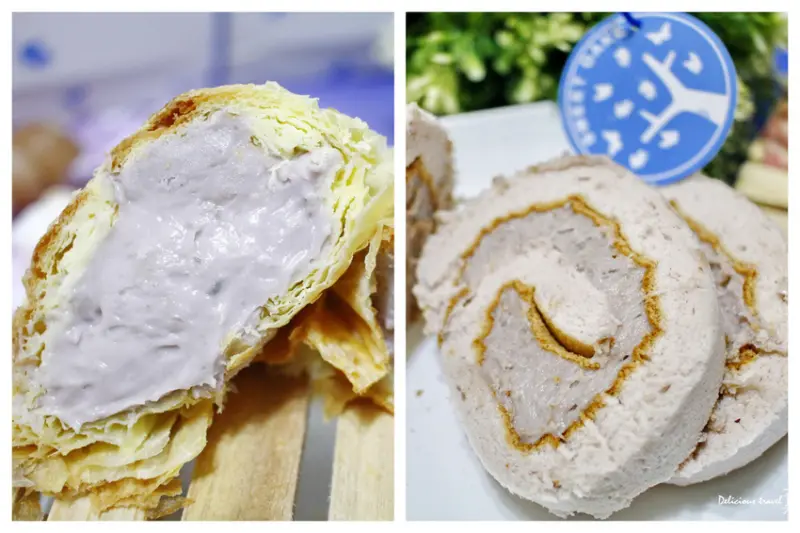 米詩堤甜點王國宅配美食：18公分九份芋捲當天現烤現做現出貨│爆漿芋泥千層泡芙用料不手軟滿滿內餡吃一顆就有飽足感