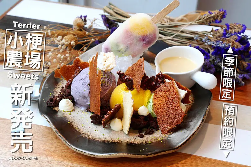 小梗甜點咖啡│西區：豔夏消暑新味小梗農場新發售～鮮果冰棒 清涼刨冰加藍莓優格 芒果烏龍茶 薄荷葉冰淇淋冰涼大滿足！