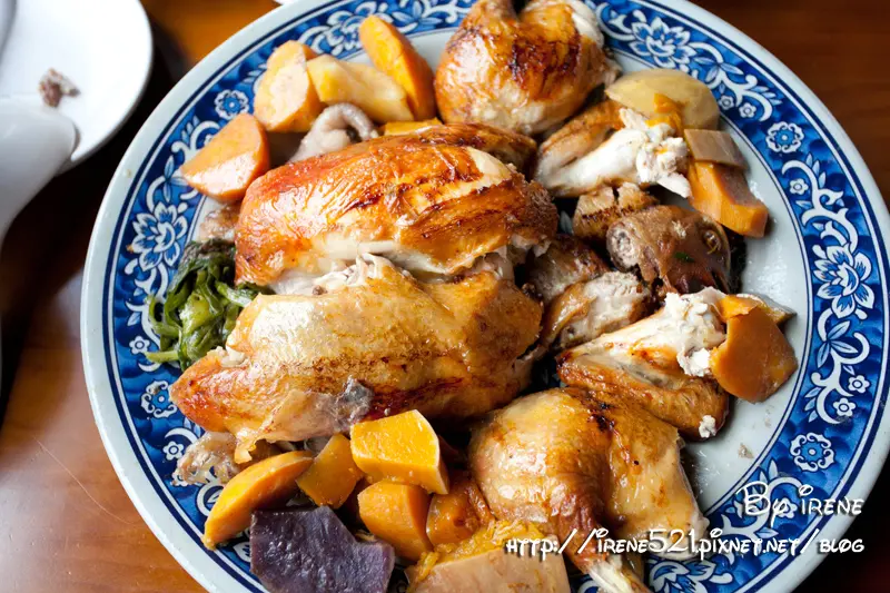 【宜蘭員山】桶仔雞新吃法，夾入地瓜更美味．老媽媽豆腐乳烤香雞