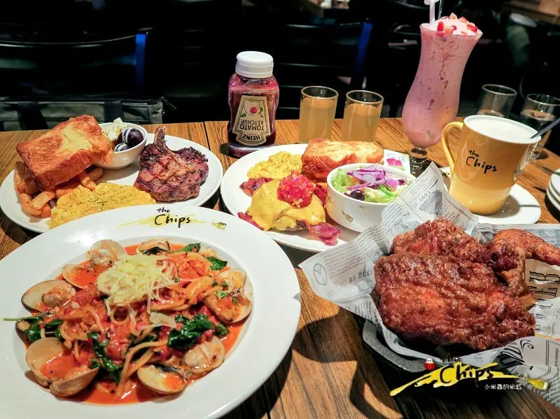 【捷運國父紀念館站】The chips 美式餐廳-光復店~下班後與三五好友一起看大螢幕賽事、樂享美式佳餚，早午餐「噶瑪蘭帶骨豬排」&「私房噴汁炸雞」超級推薦!