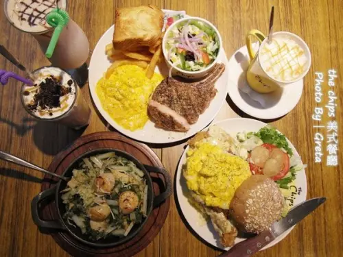 【食記∥台北】The chips美式餐廳(光復店) 捷運國父紀念館站＿大分量澎湃早午餐＿一起共享體育賽事一同大嘆漢堡
