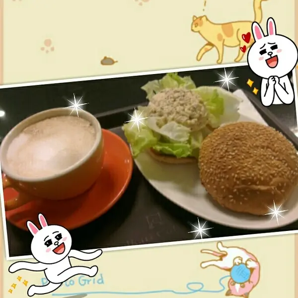 鮪魚控請看這!! 〞怡客〞滿滿鮪魚餡料的鮪魚漢堡!! 激推~~~~