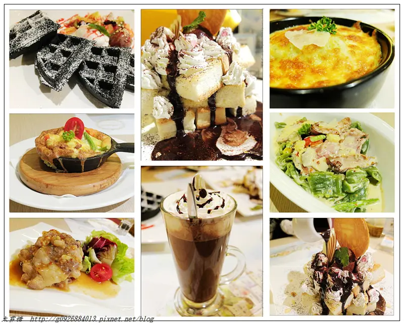 【台北市】「Mocadi 莫卡迪義法創意料理」墨西哥捲餅堆疊的「裙擺」披薩。黑嚕嚕的竹碳麻糬鬆餅。平實的價格，奢華的享受。CP值高