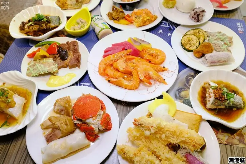 上百道海鮮料理吃到飽，潮港城太陽百匯，鮪魚祭鮪魚鮭魚秀好吸睛！