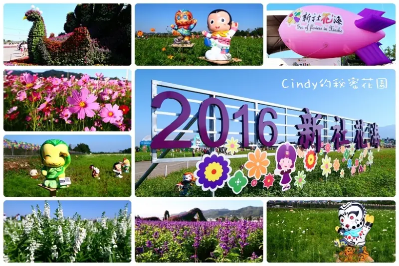 【2016新社花海】11/5~12/4開跑囉！孔雀造型的立體花卉,六大主題館,上百家攤商,可愛逗趣的猴子公仔是亮點!