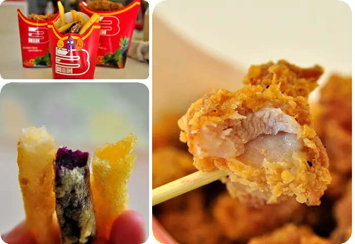 【台中】三個傻瓜。蔬菜高纖粉包裹的蔬脆雞排。逢甲商圈美食小吃推薦獨家炸粉減油量。電視節目報導(旅行應援團、愛玩客)