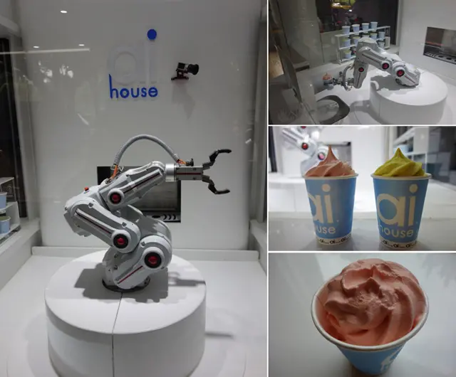 來喔~到台北晶華欣欣商圈ai house看機器人跳舞、做冰淇淋