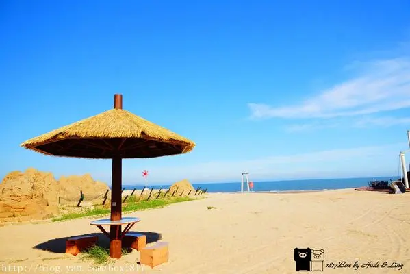 【金門。金寧】后湖海濱公園。綿延數公里的白沙灣