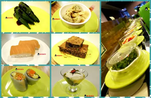 [食記]台北行天宮站 水問蔬食園 迴轉蔬食 全台第一家素食迴轉壽司 免費麥茶 蛋奶素/全素/鍋邊素皆可喔 中山區美食